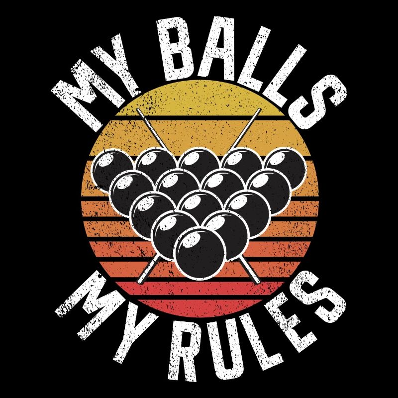 Billard drôle de dicton et conception de billard pour hommes