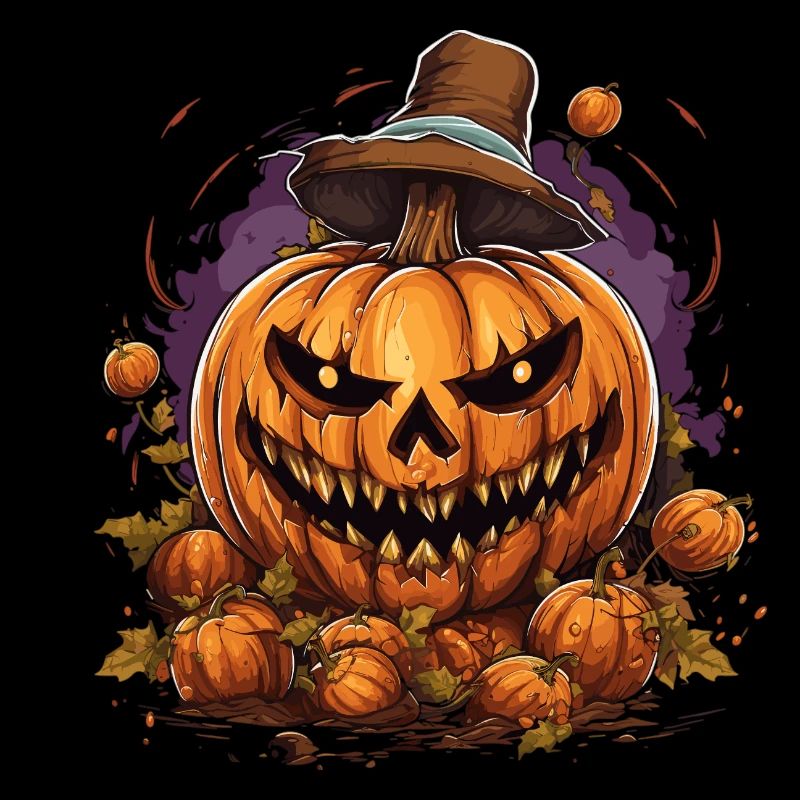 Gruseliger Kürbis Halloween süßes oder saures