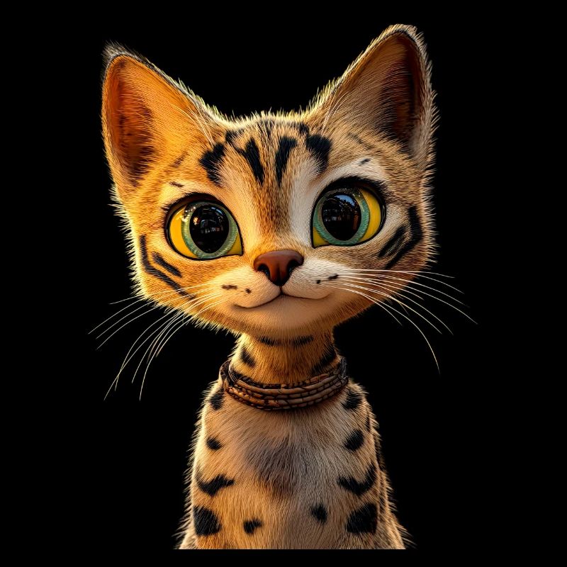 Savannah Chat Chat Maman Mignon Serval Léopard Chats