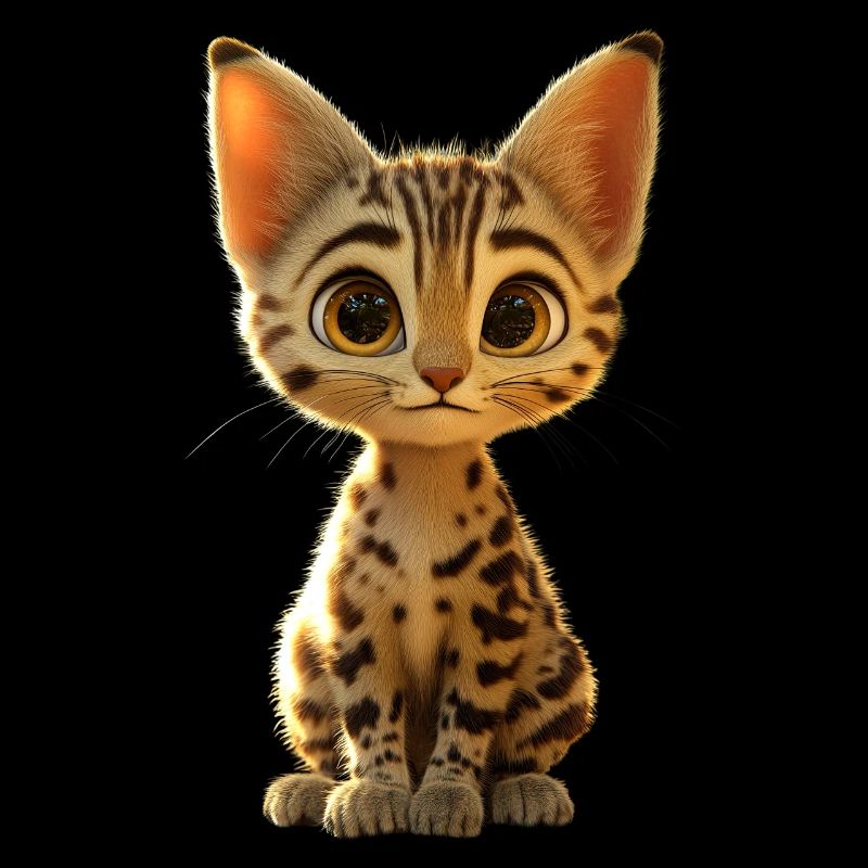 Savannah Chat Chat Maman Mignon Serval Léopard Chats
