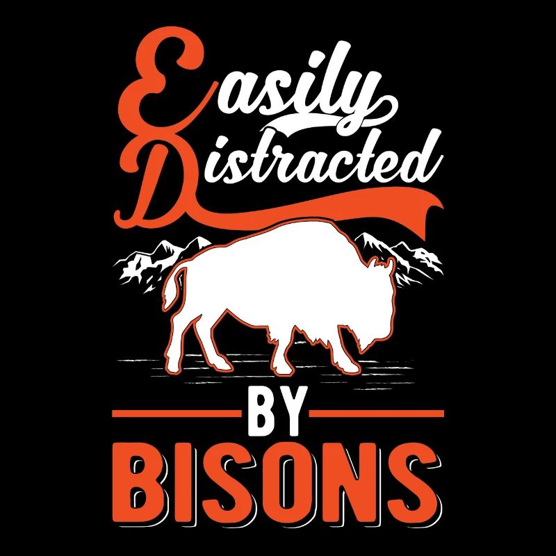Facilement distrait par les bisons Buffle d’eau Buffle