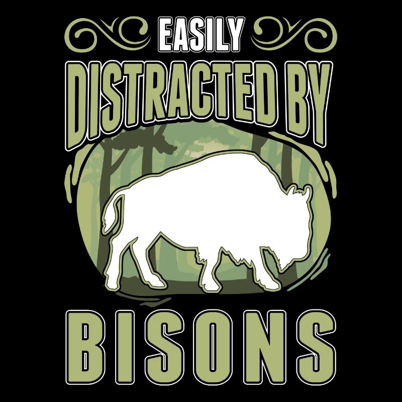 Facilement distrait par les bisons Buffle d’eau Buffle