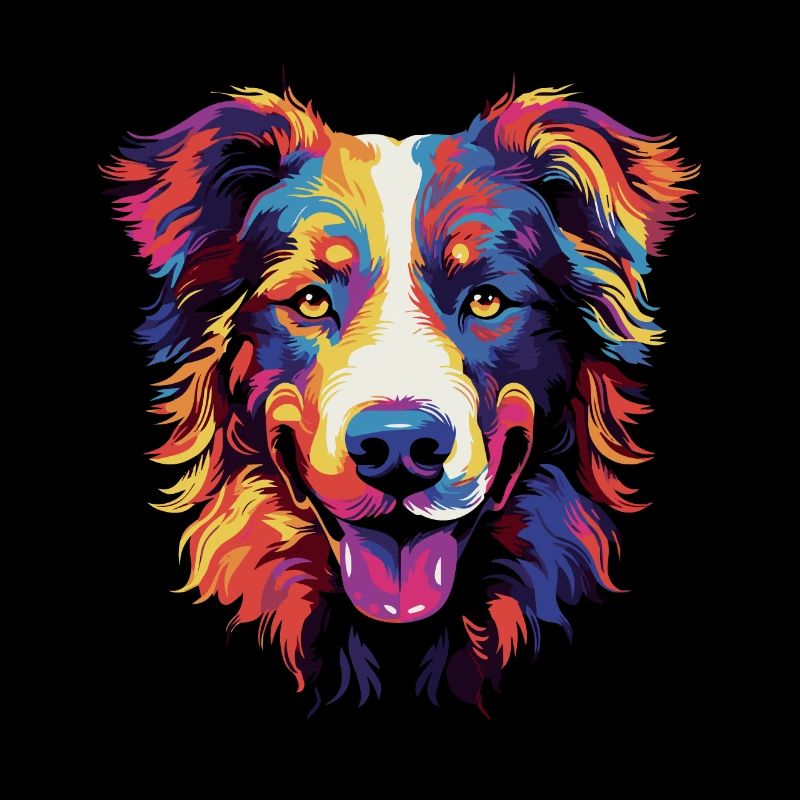 Australian Shepherd Colorful Aussie