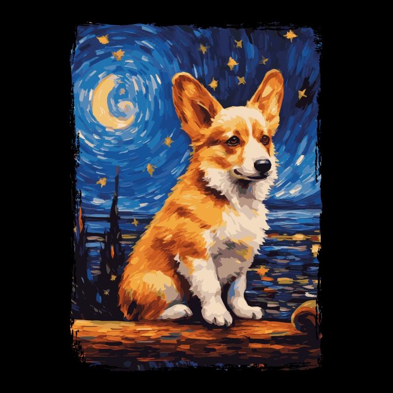 Corgi Starry Night