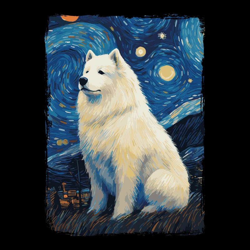 Samoyed Starry Night