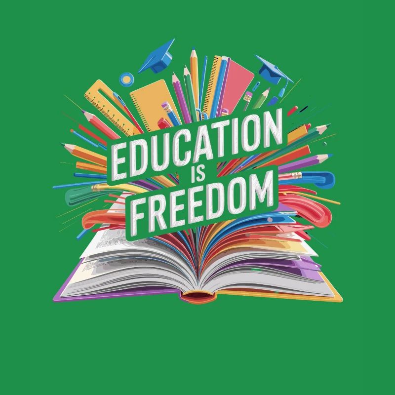 Education is freedom creative representation for