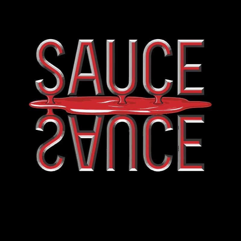 Sauce Mirror Image Lettering Art