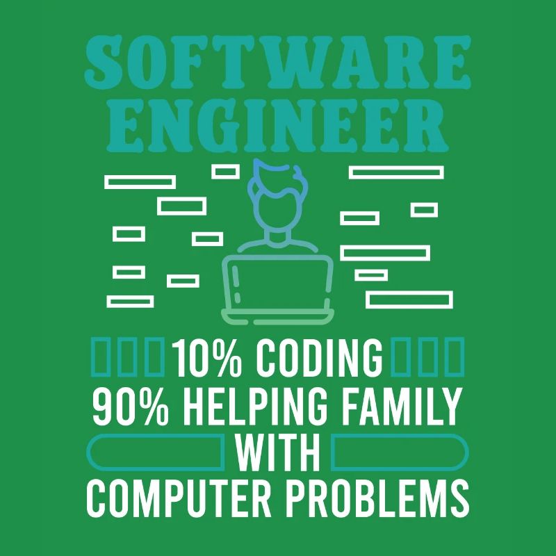 Softwareentwickler 90% Helping Family Coder Geek