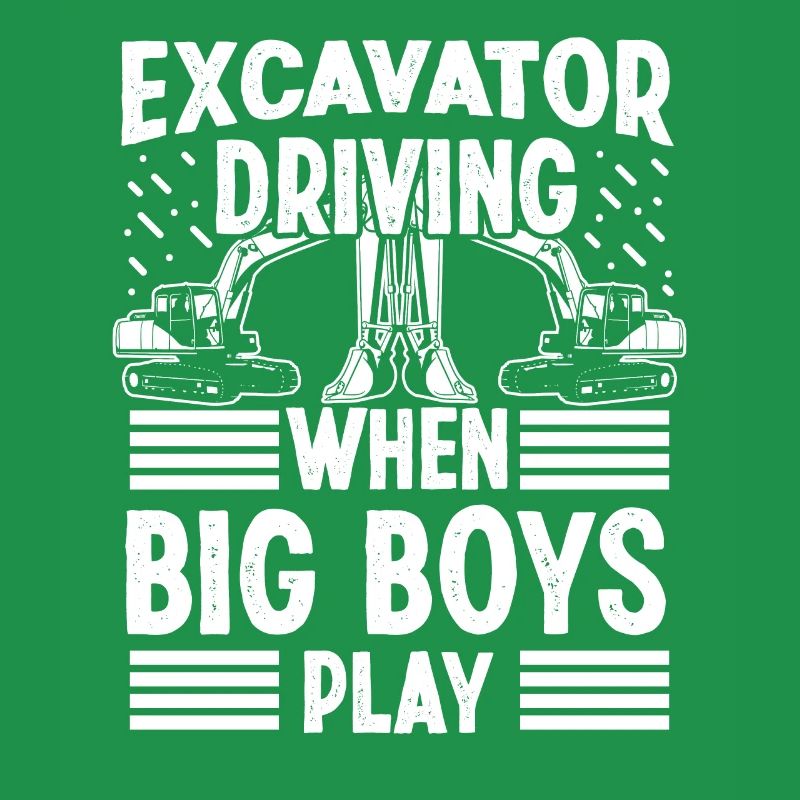 Baggerfahrer Excavator Driving Big Boy Play Bagger
