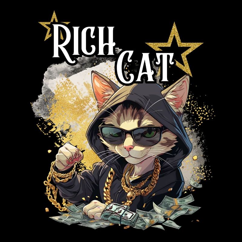 Rich Cat, Humor, Fun, Fun, Cool, Luxury, Rich,