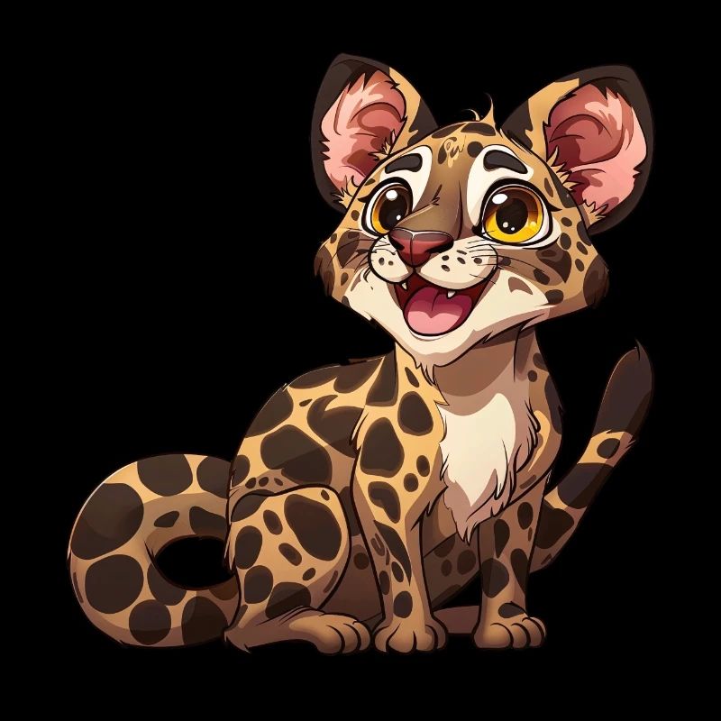 Verspielter Junger Leopard Blick