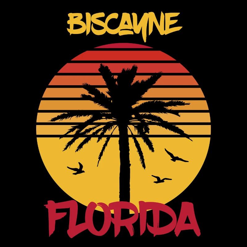 Florida Biscayne Palms Ocean Surfing