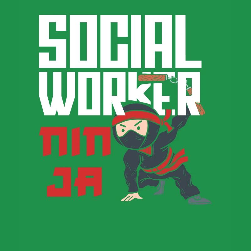 Social Worker Ninja Warrior Design
