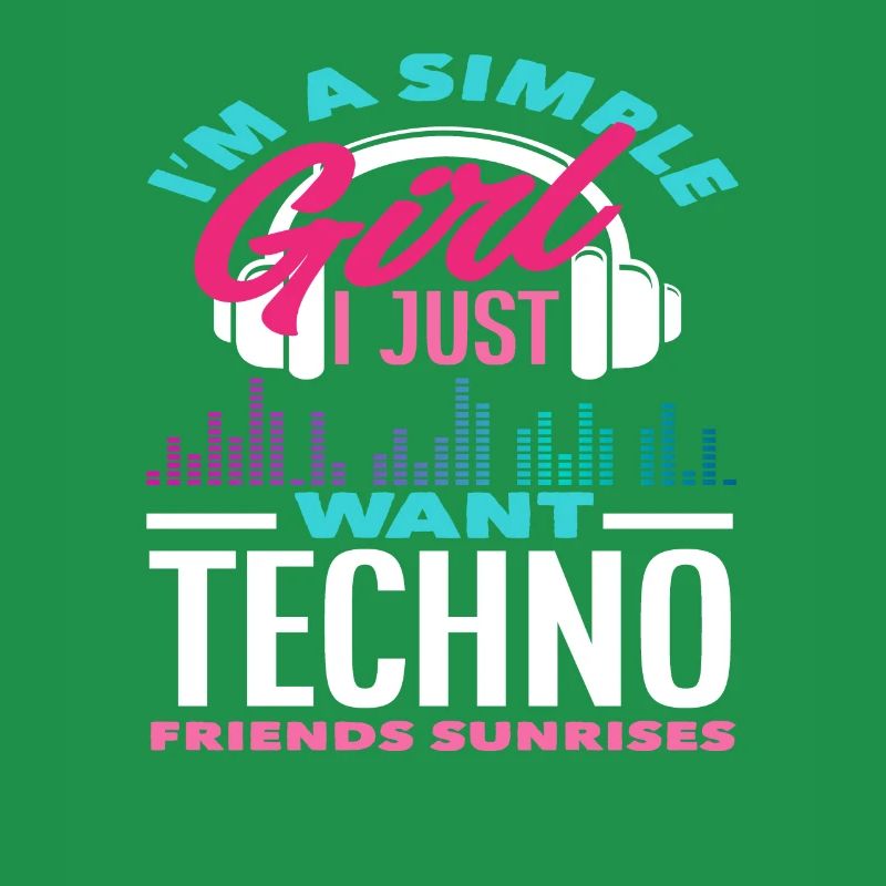 Techno Lover Einfache Mädchen Freunde