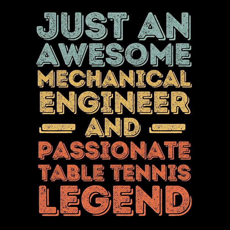 Mechanical Engineer Table Tennis retro