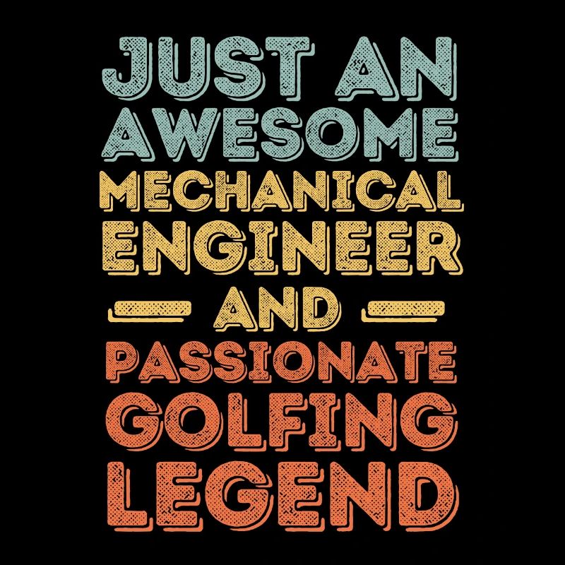Mechanical Engineer Golfing retro