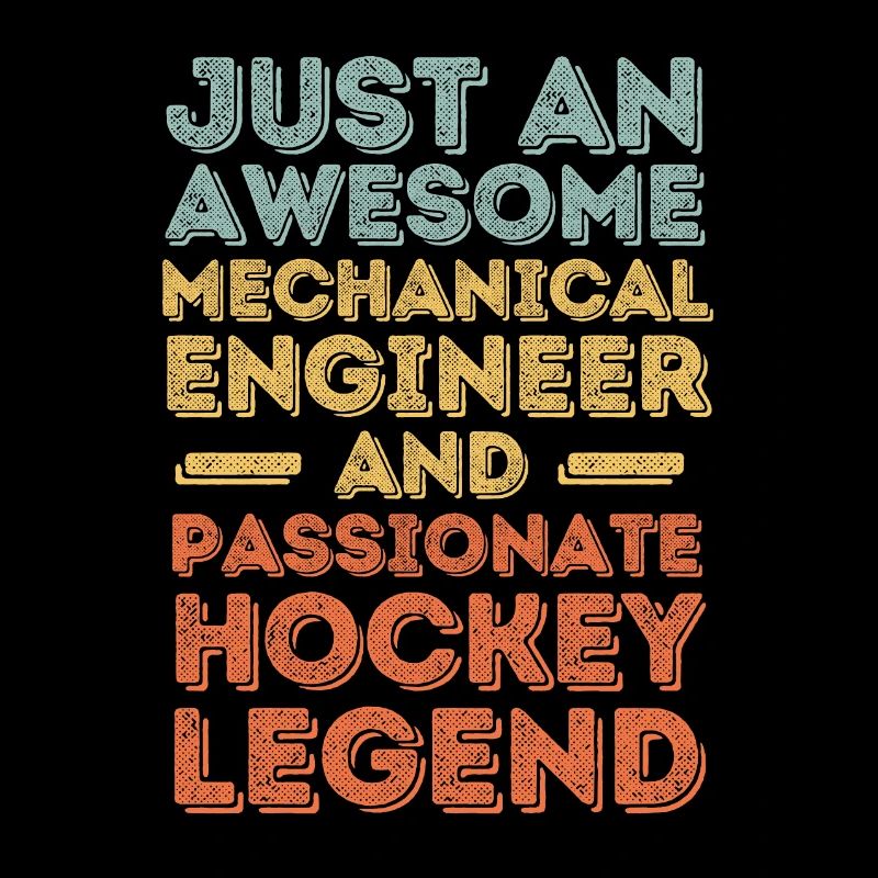 Mechanical Engineer Hockey retro