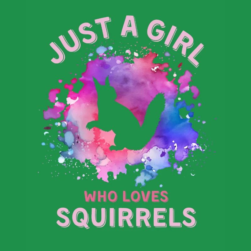 Nur ein Mädchen, das Eichhörnchen liebt