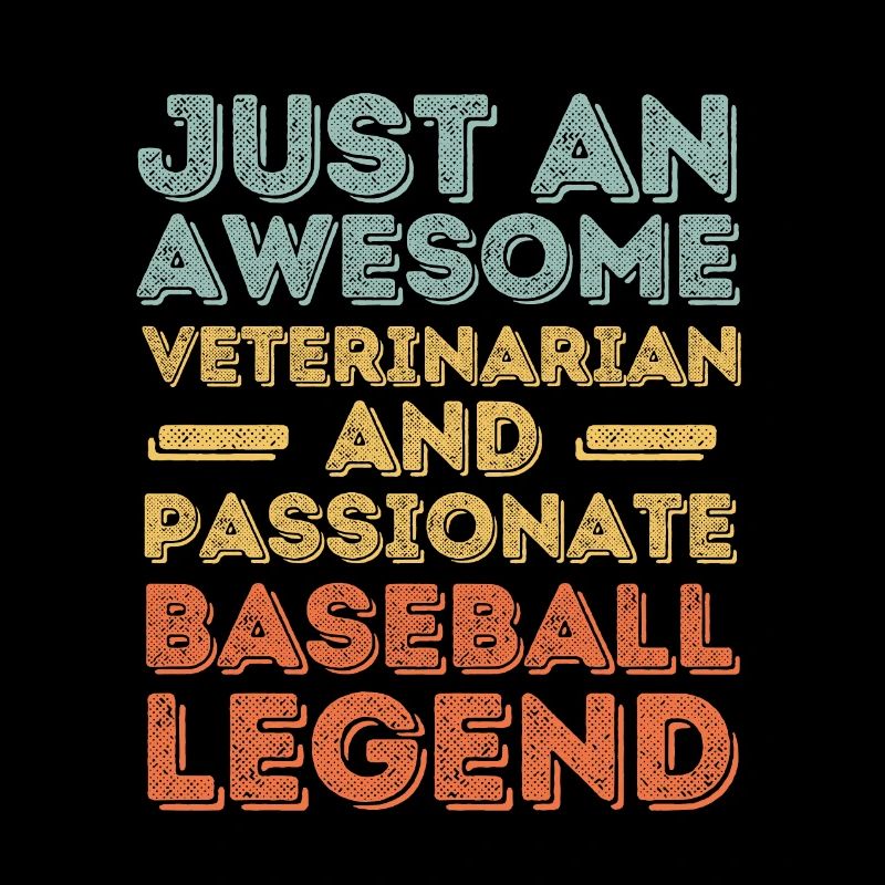 Veterinarian Baseball legend retro