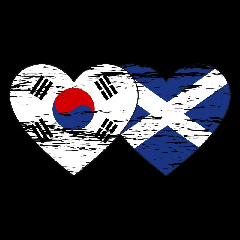 Corée du Sud Ecosse Drapeau Utilisé