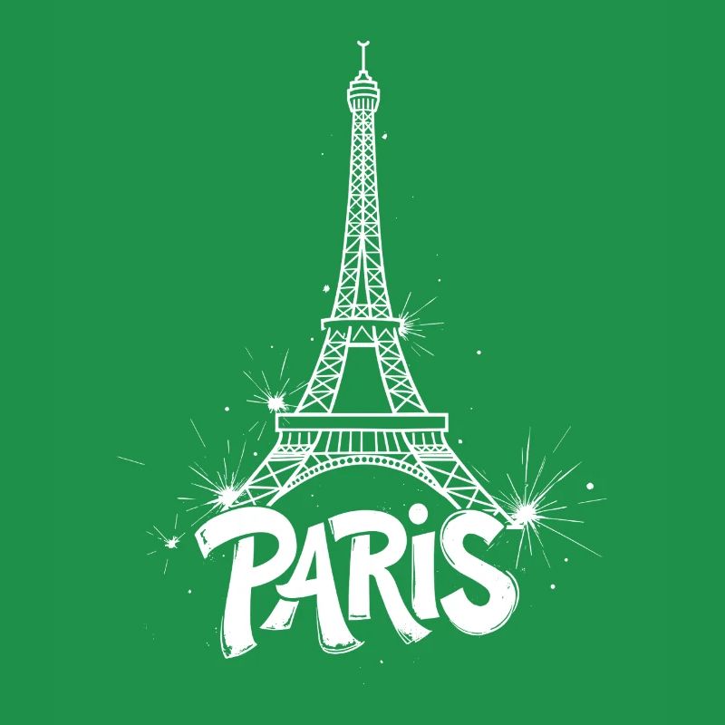 Eiffel Tower Pop Art Night Scene