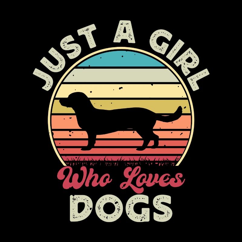 Alpine Dachsbracke Dog Silhouette Retro Sunset