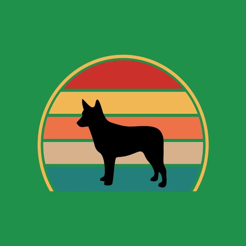 Australischer Stumpy Tail Cattle Dog Silhouette