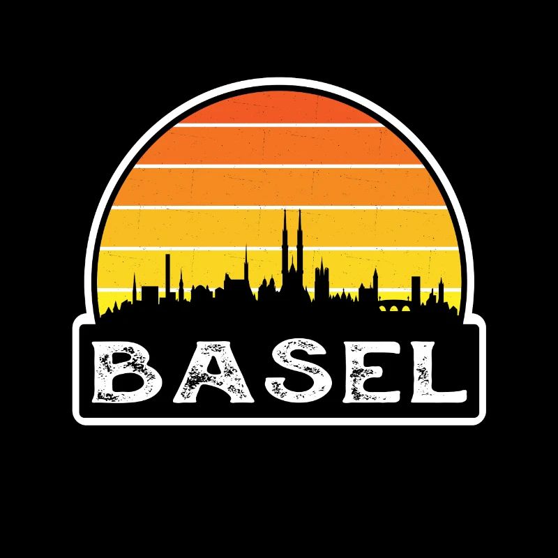 Bâle, Suisse, drapeau Skyline, souvenir de voyage