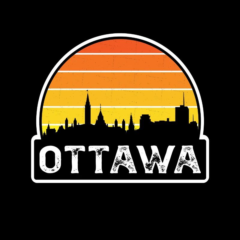Souvenir de voyage de la ligne d’horizon du drapeau du Canada d’Ottawa