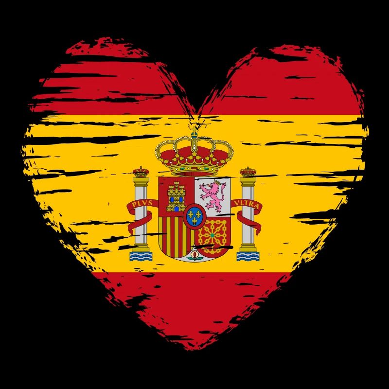 Espagne coeur drapeau drapeau blason