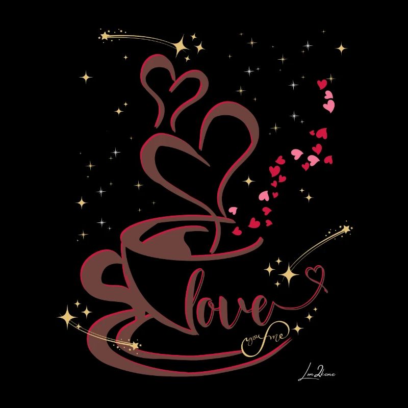 Café - Heart Coffee elegant silhouette