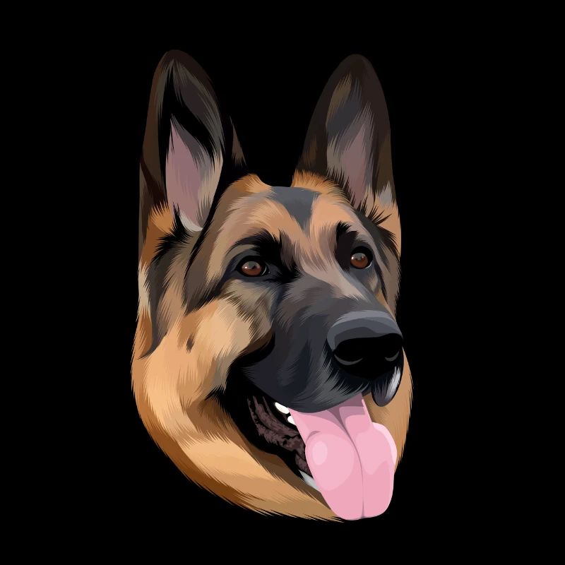 Deutscher Schäferhund Gesichtskunstwerk