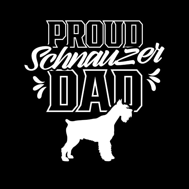 Stolzer Schnauzer Papa Junge Typ Hund Schnauzers