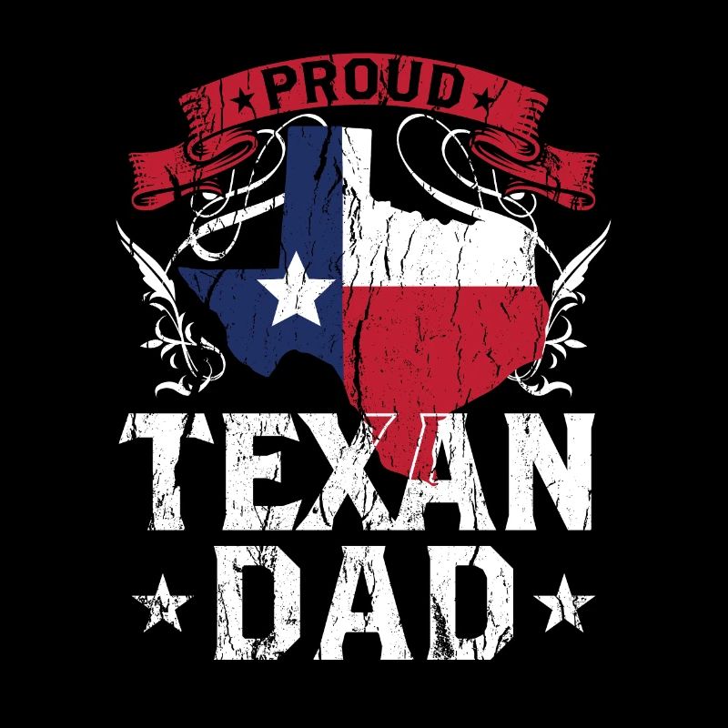 Stolzer Texanischer Vater Stolz Texas Texaner