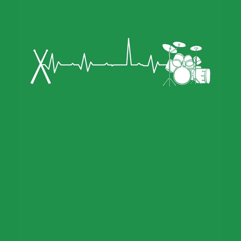 Drummer Hearbeat Drumsticks & Drums Gift Idea