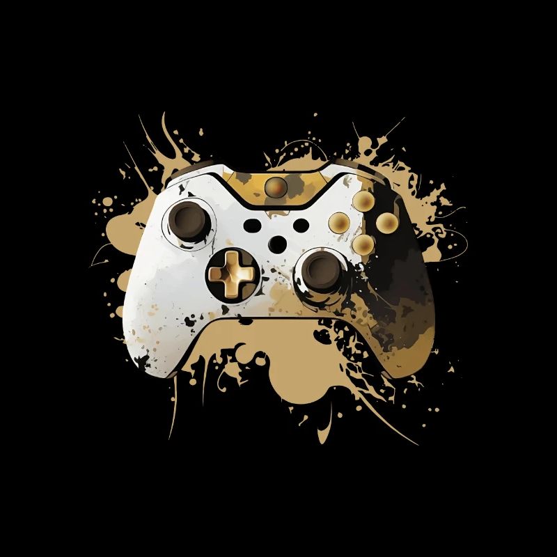 Golden Premium Gaming Controller Splash Art