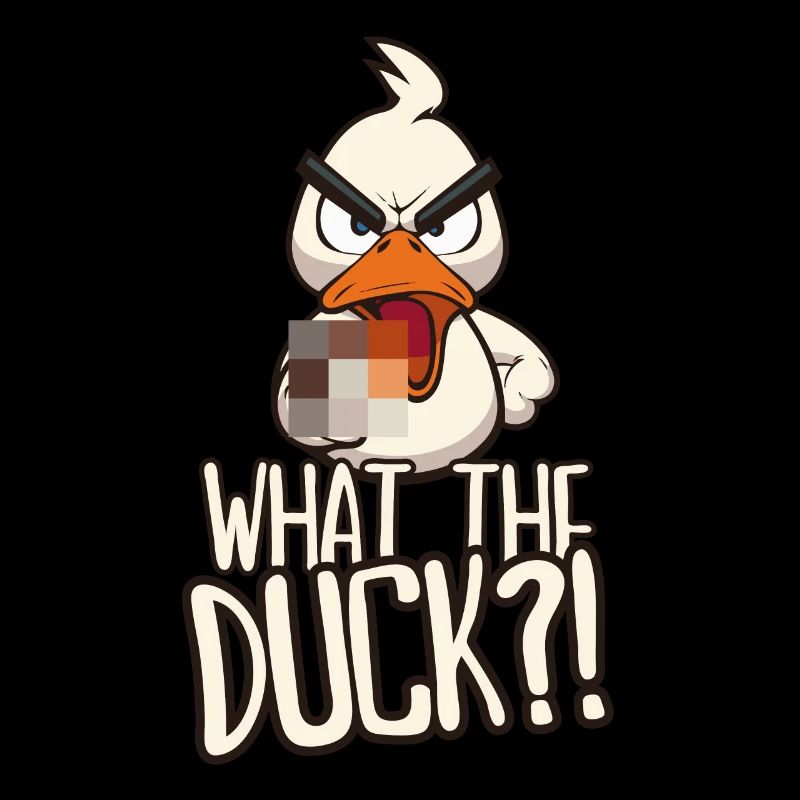 Ce que dit le canard Drôle de canard avec un doigt d’honneur