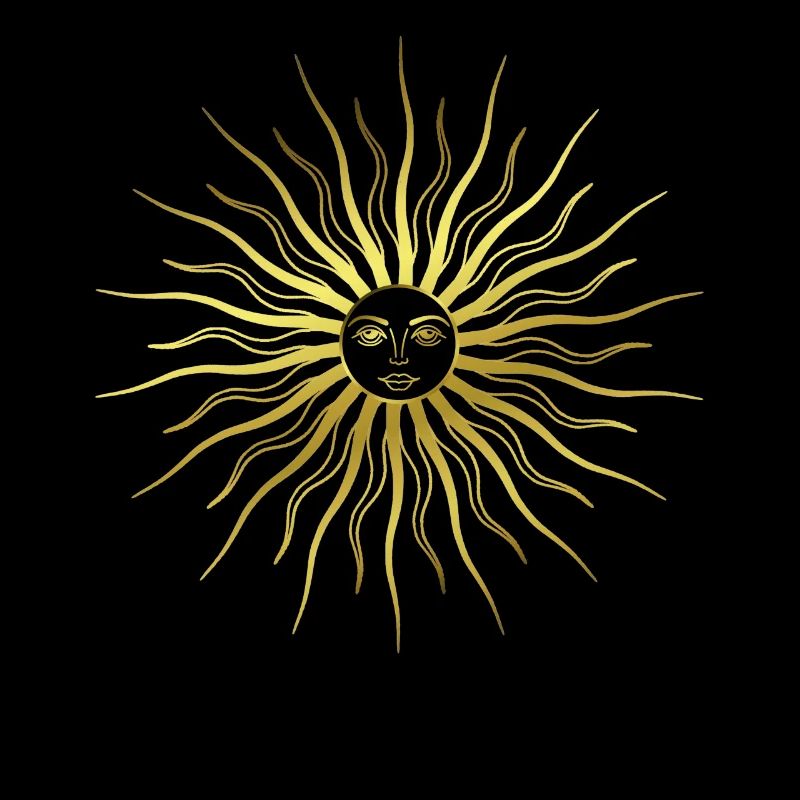 Soleil - Rayons du soleil - Visage du soleil - Rayons