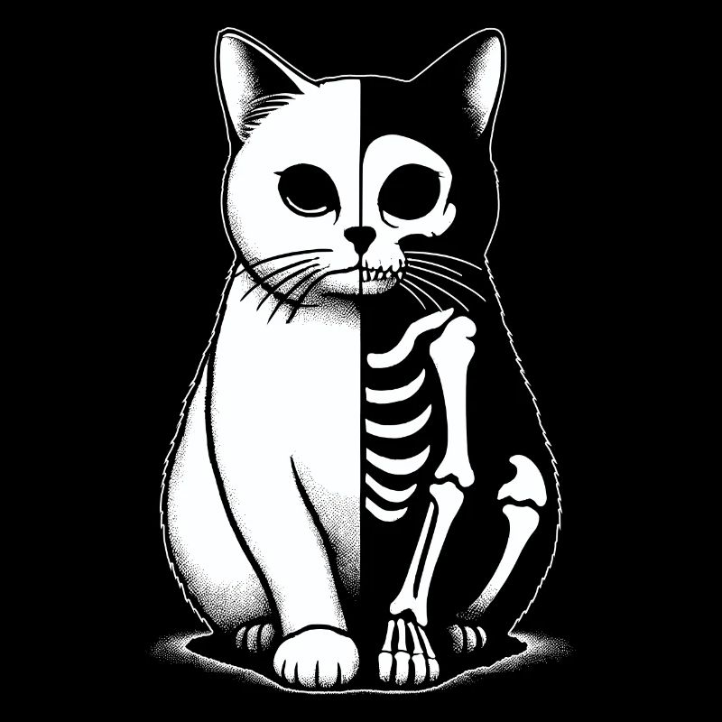 Squelette de chat Halloween
