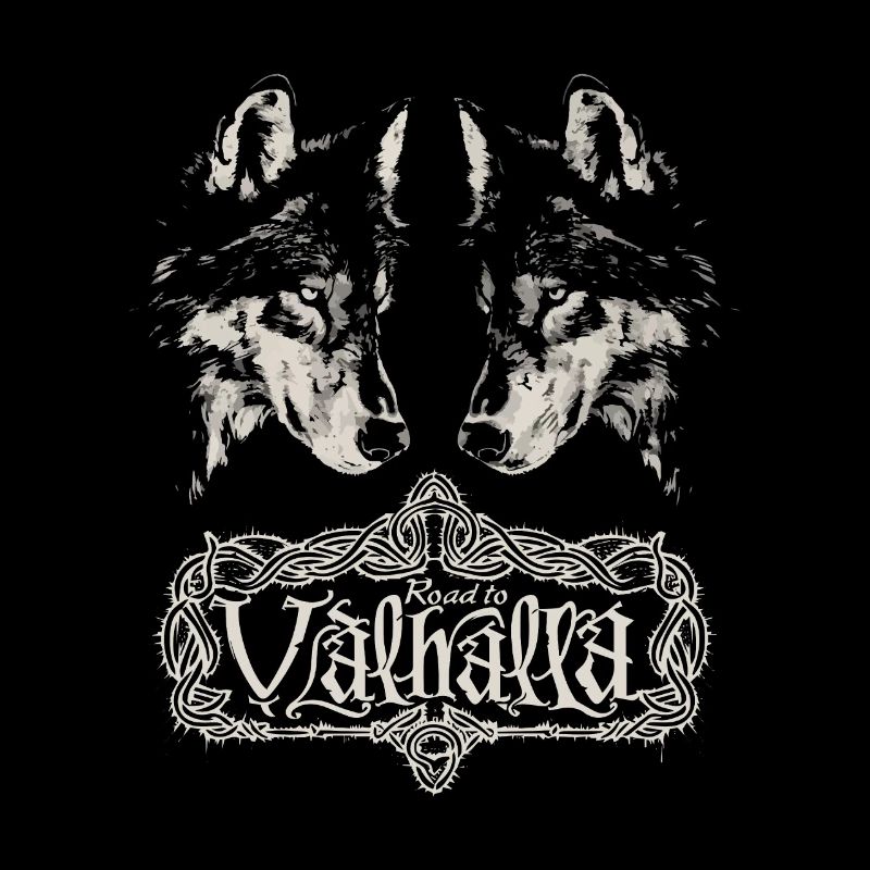 Image miroir Wolf Road to Valhalla Design