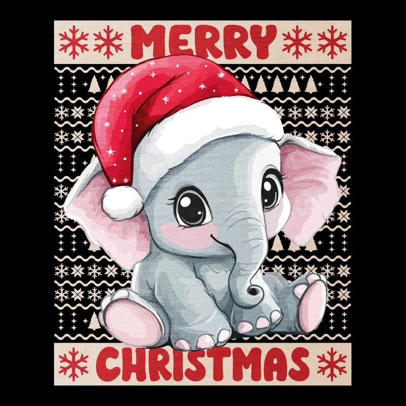 Eléphant Moche Noël Noël Doux