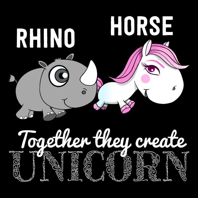 Idée de cadeau d'amour de rhin cheval mignon