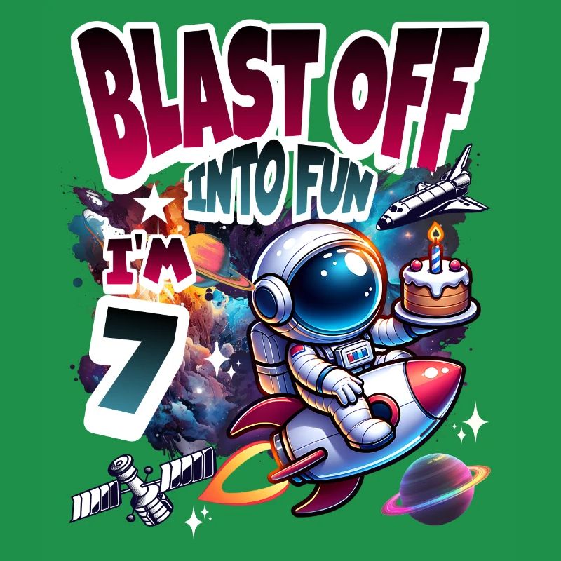 Astronaut 7th Birthday Space