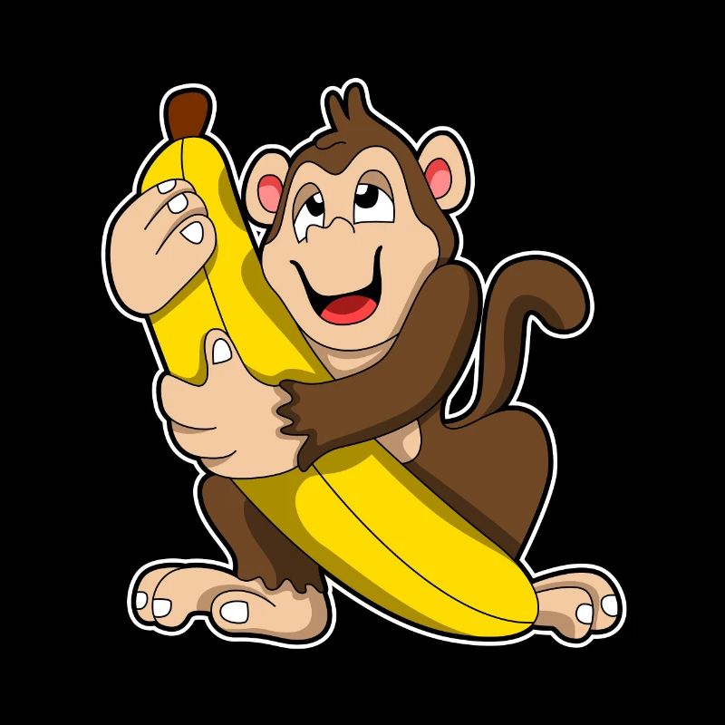 Affe mit Bananen