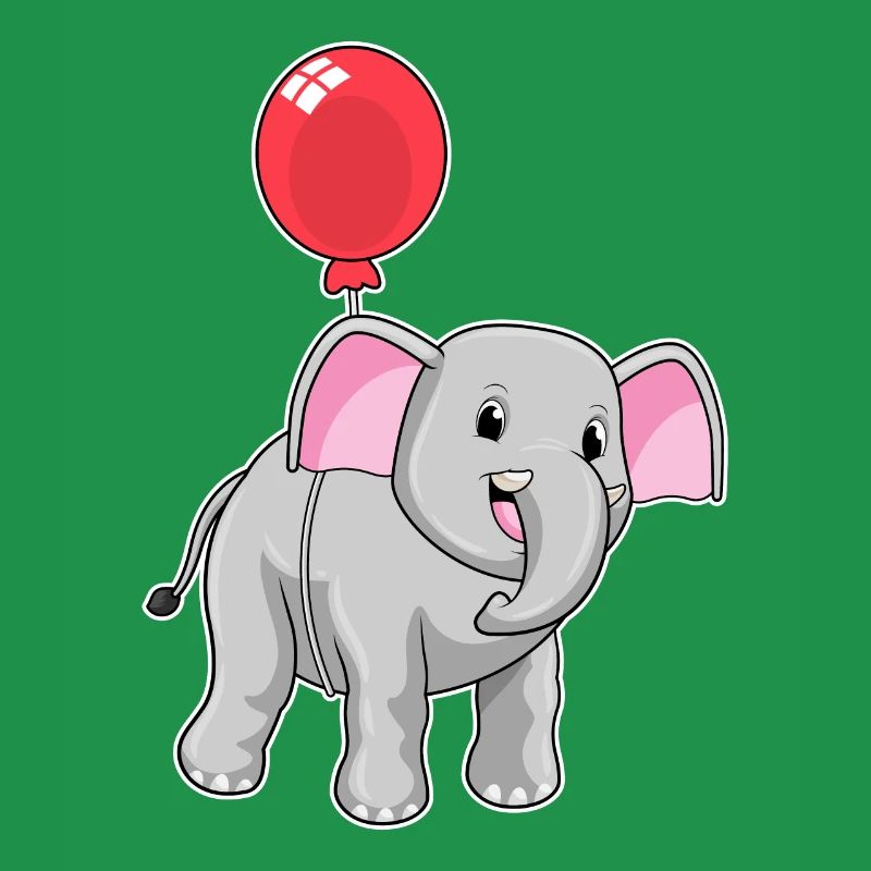 Elefant mit Luftballon