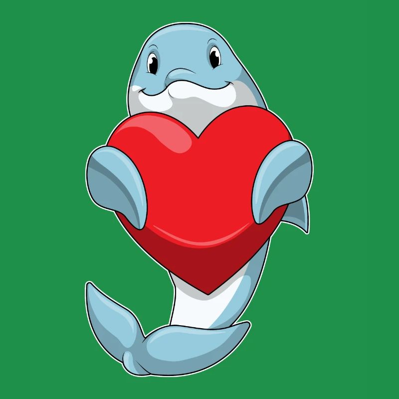 Delfin mit Herz