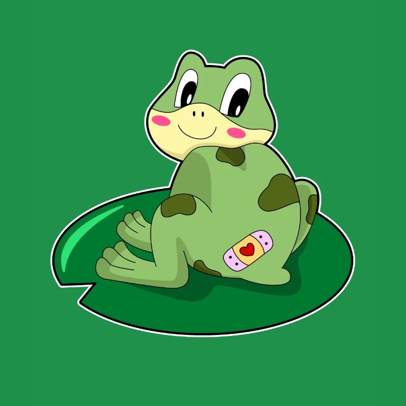 Frog Leaf Heart Patch
