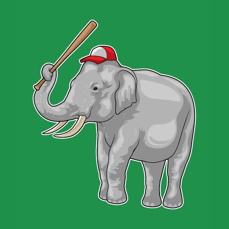 Elephant Baseball Bat Baseball
