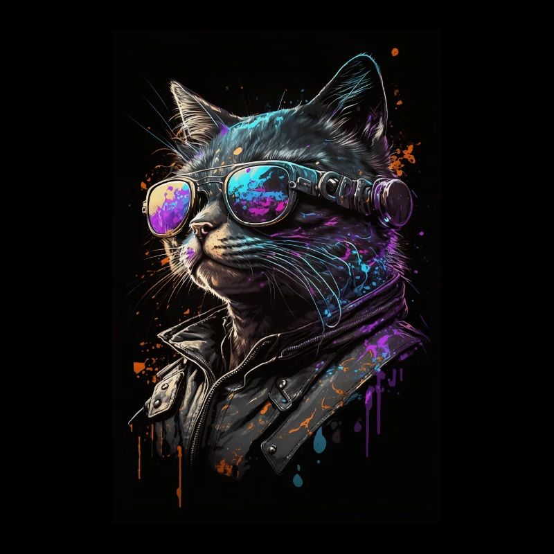 Chat motard cool