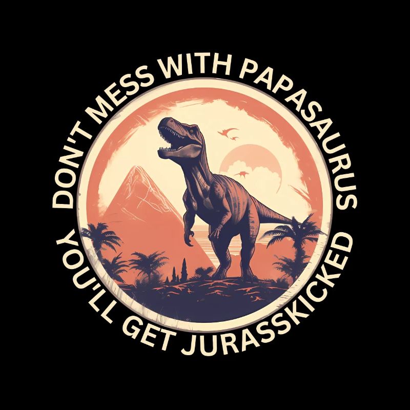 Witziges Papa Papasaurus Dino Dinosaurier Geschenk